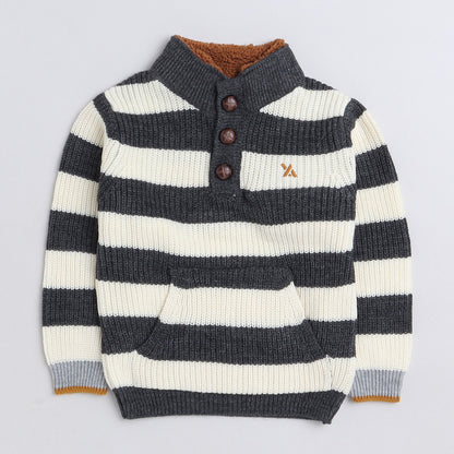 Yellow Apple Kids Woolen Warm Sweater Full Sleeve with Round Neck for Boys 