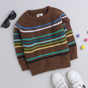 Kids Woolen Warm Sweater Full Sleeve with Round Neck for Boys