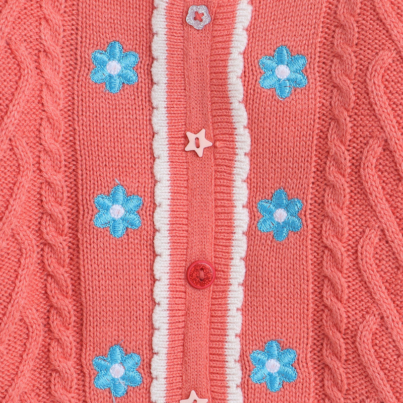 Kids Woolen Warm Sweater Full Sleeve with Round Neck for Girls