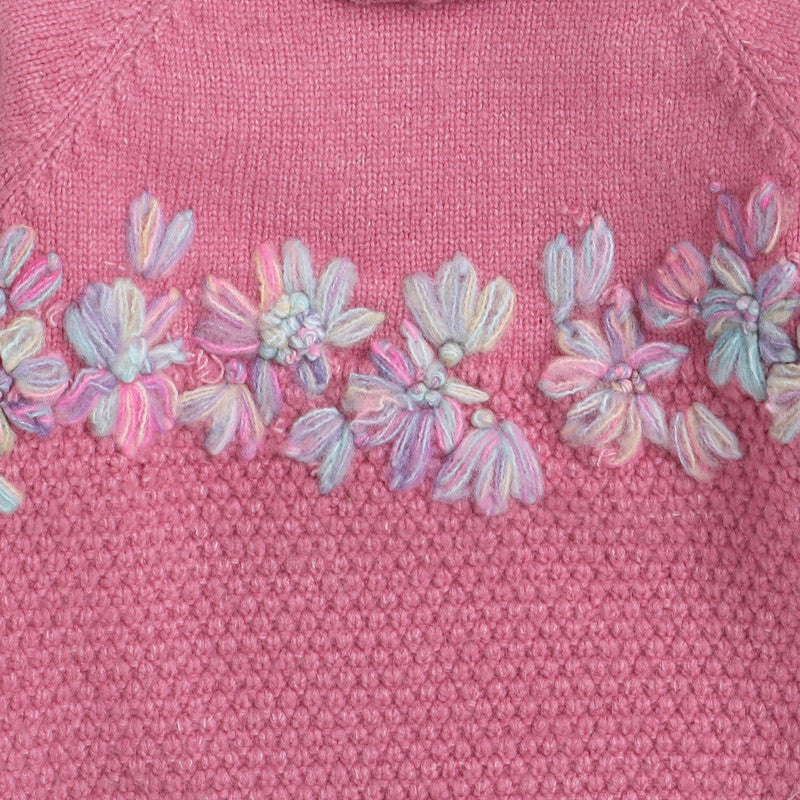 Beautiful Embroidered Woolen Warm Sweater Full Sleeve for Girls