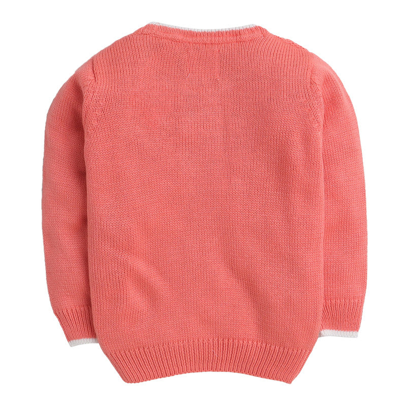 Kids Woolen Warm Sweater Full Sleeve with Round Neck for Girls