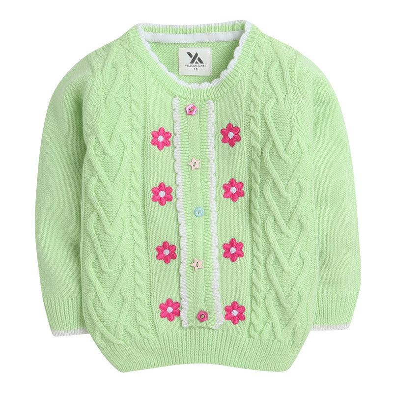 Kids Woolen Warm Sweater Full Sleeve with Round Neck for Girls