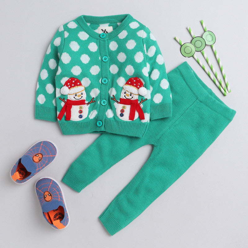 Cute Santa Claus Print Babies Set For Babies