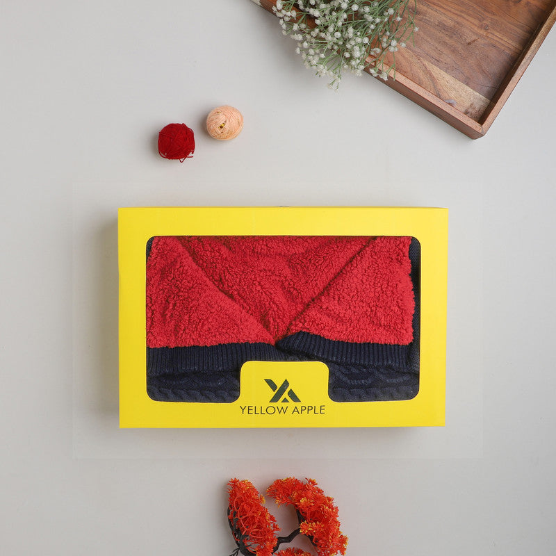 Baby Winter Knitted Blanket | Soft Cable Knit Sherpa Fleece Blanket with Button Closure | Warm Swaddle, Stroller & Crib Blanket