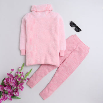 Full Sleeves Winter Warm Casual Pajama Set For Girls
