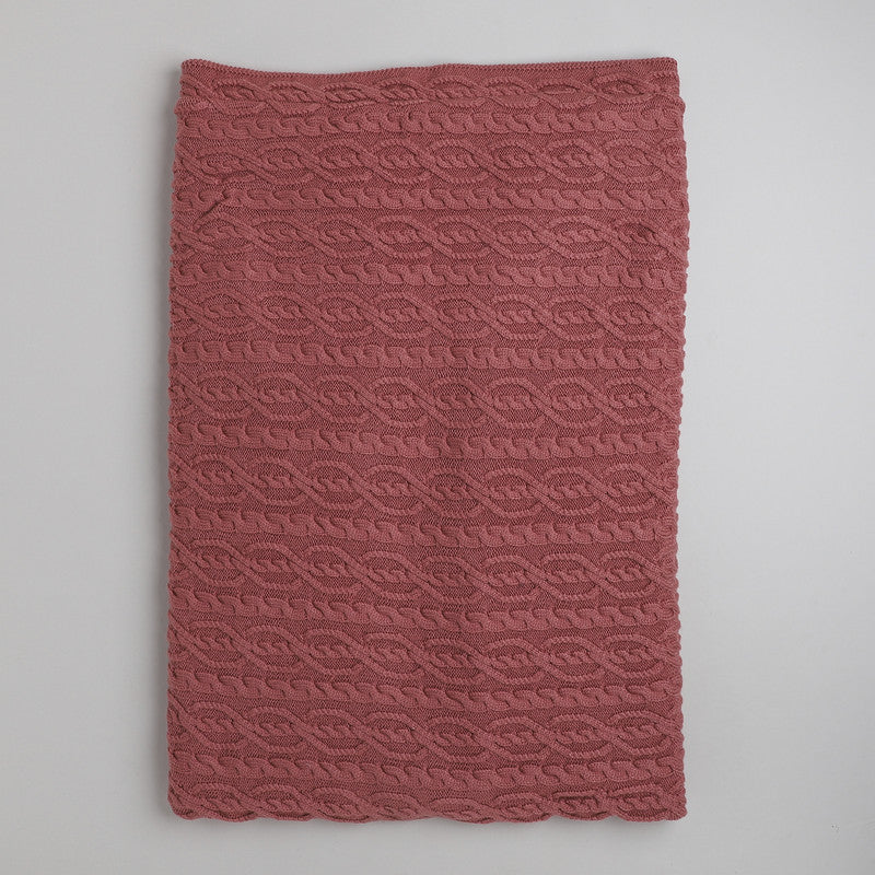Baby Winter Knitted Blanket | Soft Cable Knit Sherpa Fleece Blanket with Button Closure | Warm Swaddle, Stroller & Crib Blanket