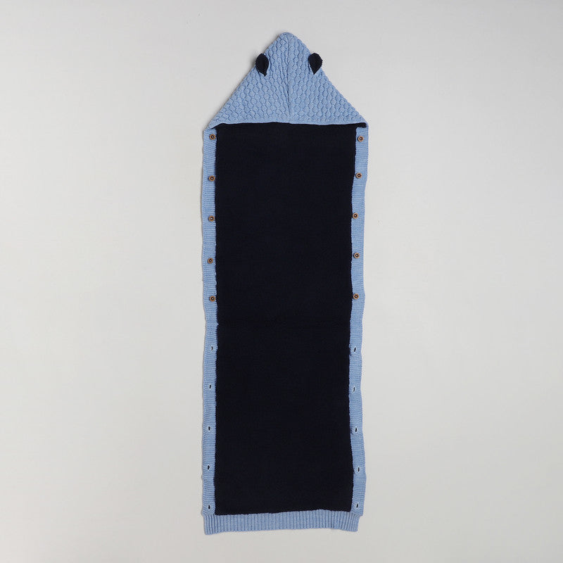 Yellow Apple Knitted Baby Sleeping Bag with Hood | Soft Winter Baby Sleep Sack