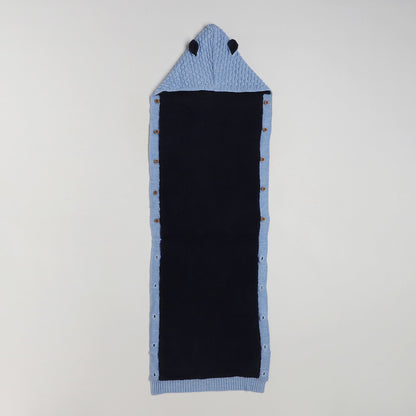 Yellow Apple Knitted Baby Sleeping Bag with Hood | Soft Winter Baby Sleep Sack