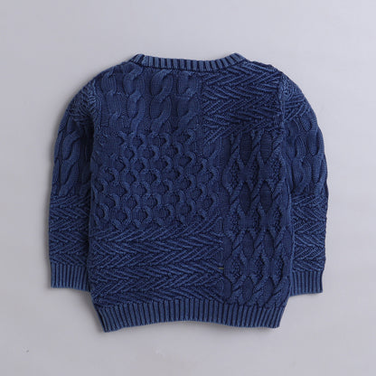 Yellow Apple- Trendy Cable Knit Sweater for Boys | Stylish Winter Pullover | Warm Textured Knitwear