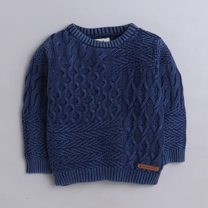 Yellow Apple- Trendy Cable Knit Sweater for Boys | Stylish Winter Pullover | Warm Textured Knitwear