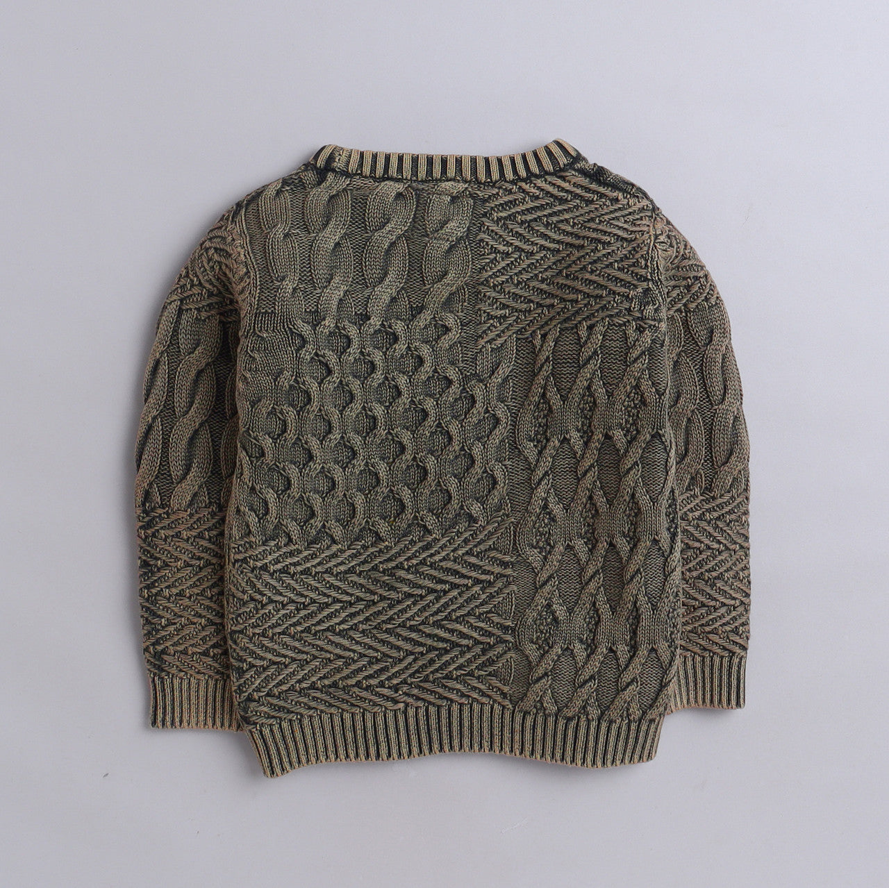 Yellow Apple- Trendy Cable Knit Sweater for Boys | Stylish Winter Pullover | Warm Textured Knitwear