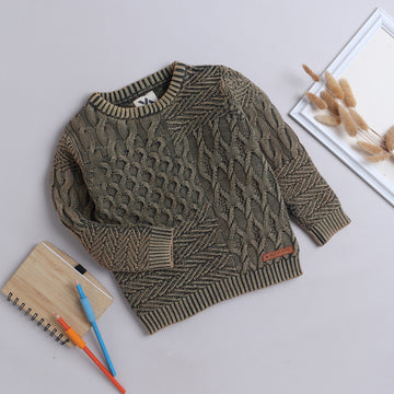 Trendy Cable Knit Sweater for Boys | Stylish Winter Pullover | Warm Textured Knitwear