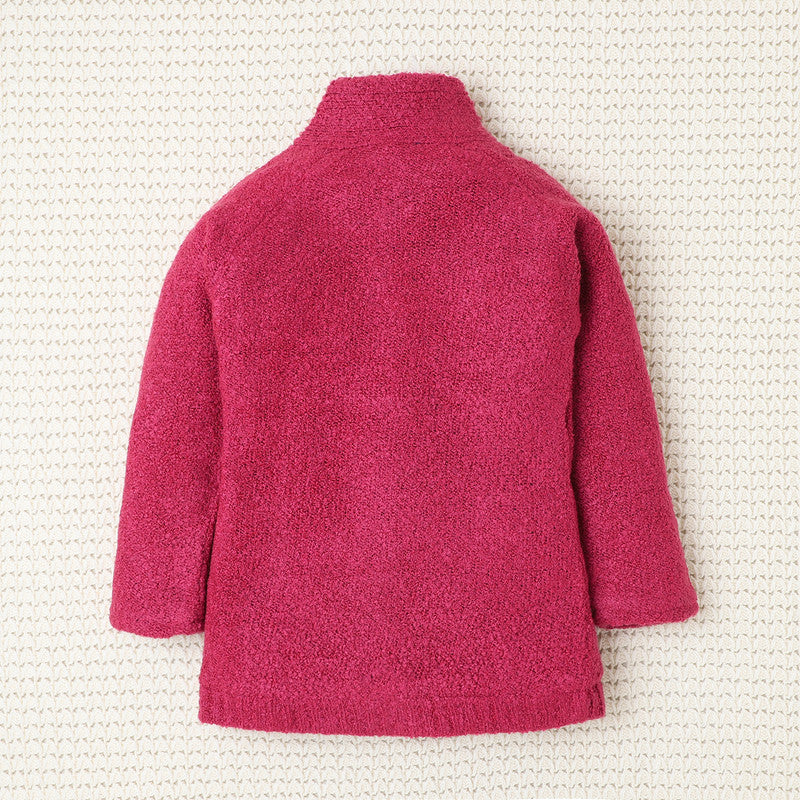 Yellow Apple- Cozy Knit Button-Up Jacket for Girls| Warm & Stylish Outerwear