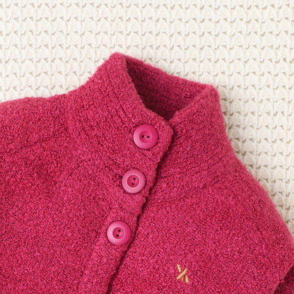 Yellow Apple- Cozy Knit Button-Up Jacket for Girls| Warm & Stylish Outerwear