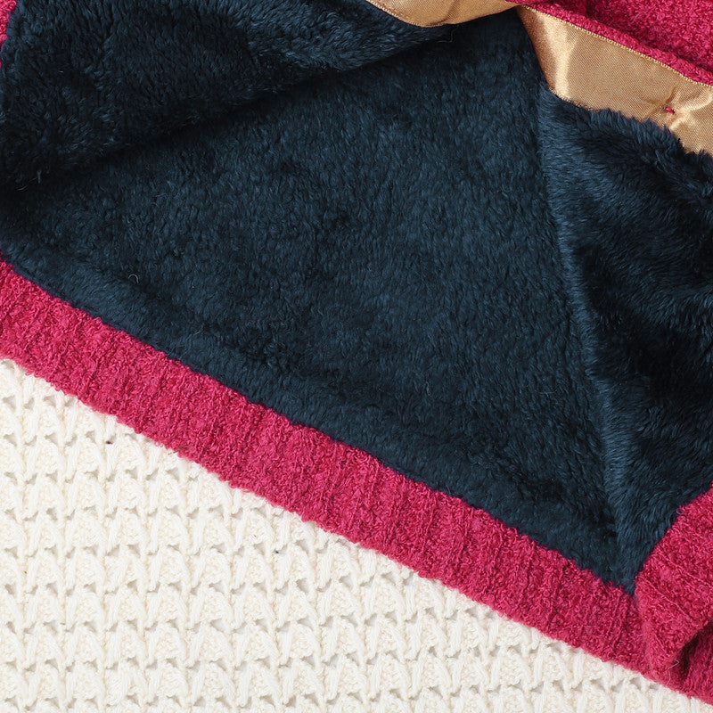 Yellow Apple- Cozy Knit Button-Up Jacket for Girls| Warm & Stylish Outerwear