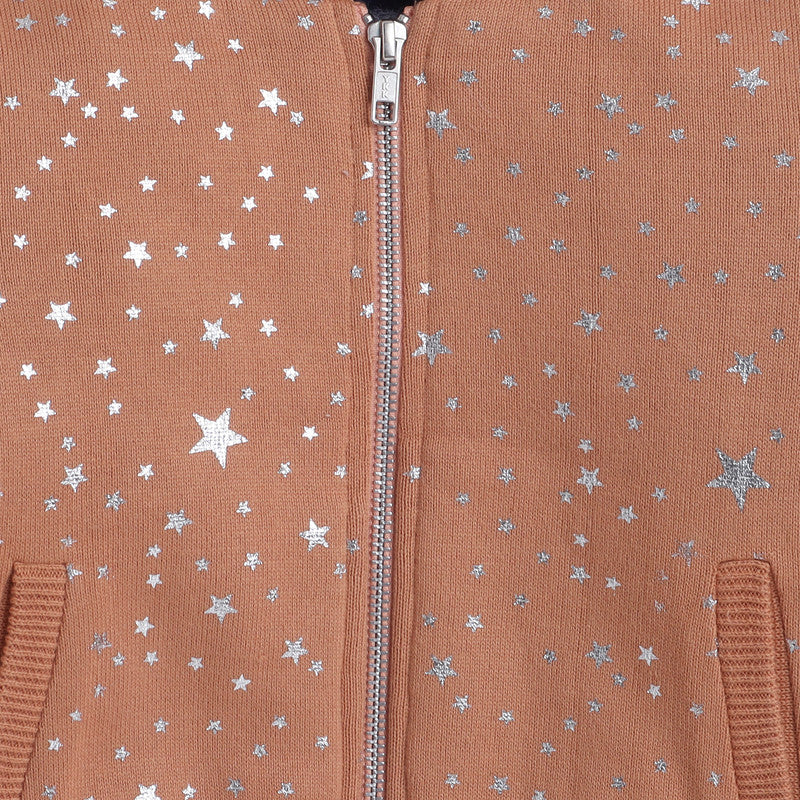 Beautiful Star Print Woolen Warm Sweater Full Sleeve for Girls