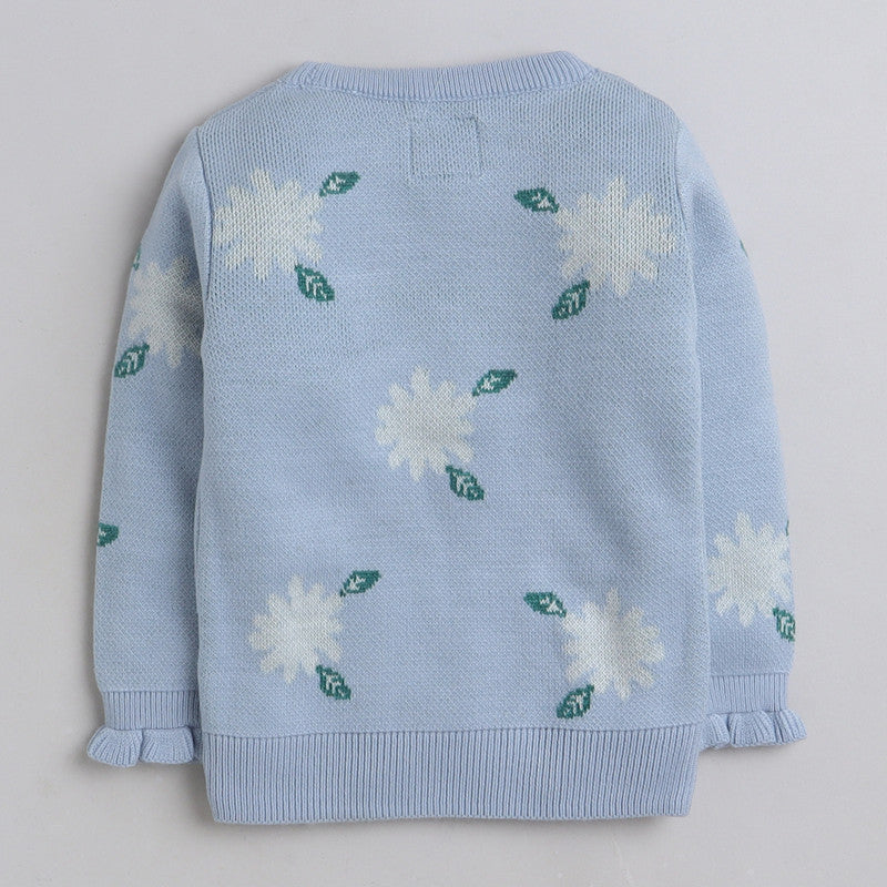 Beautiful Embroidered Woolen Warm Sweater Full Sleeve for Girls