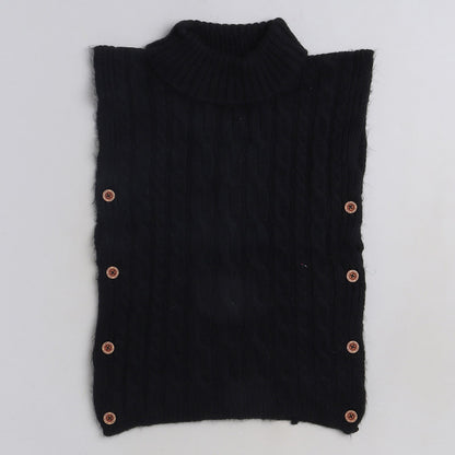 Beautiful Girls Winter Wear Round Neck Woolen Poncho