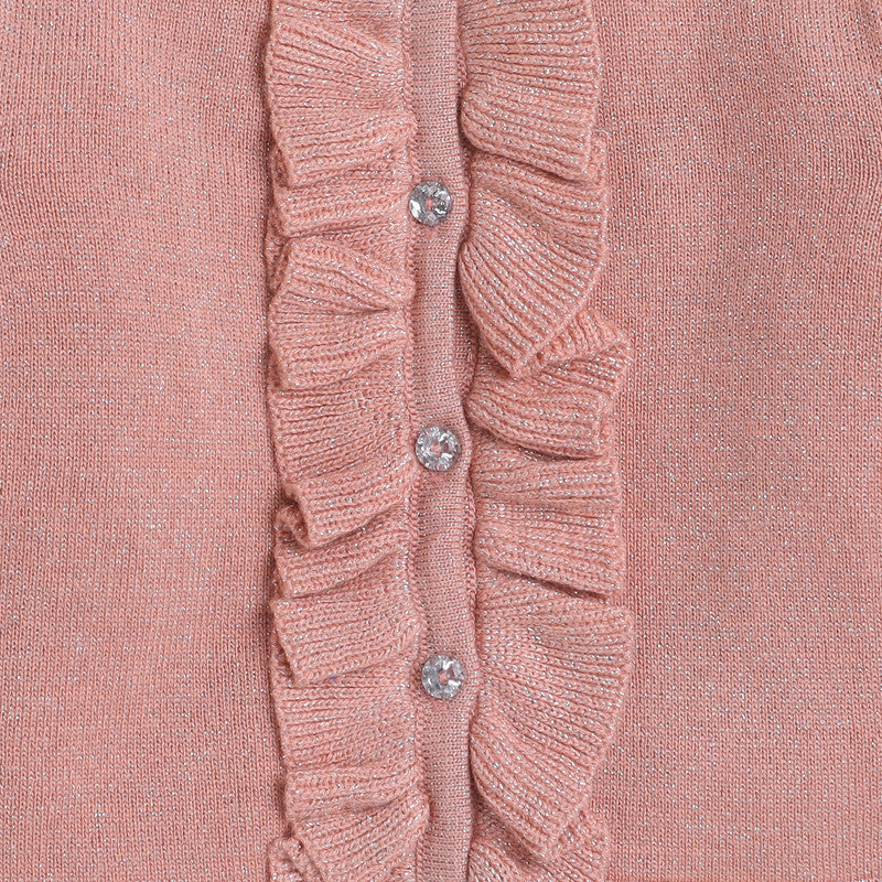 Stylish Girl Ruffle Front Sweater | Premium Winter Knitwear