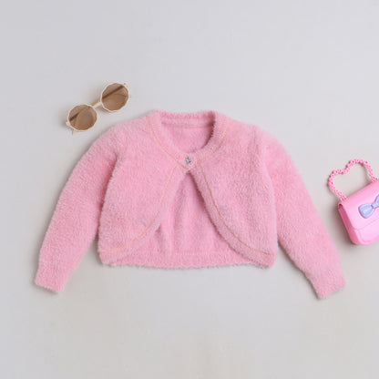 Beautiful Embroidered Woolen Warm Sweater Full Sleeve for Girls