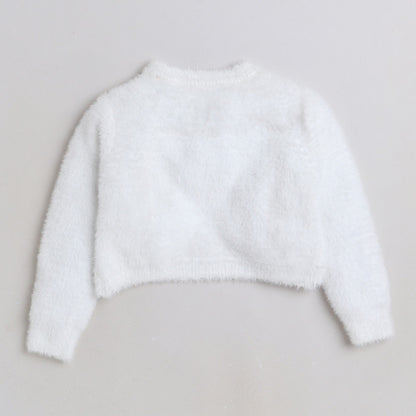 Beautiful Embroidered Woolen Warm Sweater Full Sleeve for Girls