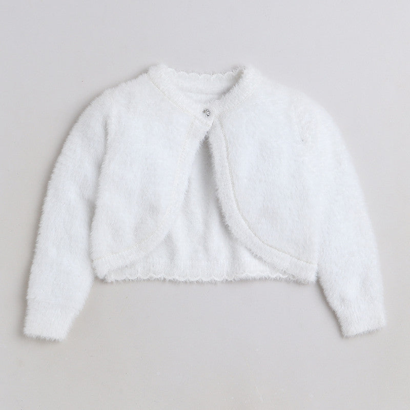 Beautiful Embroidered Woolen Warm Sweater Full Sleeve for Girls