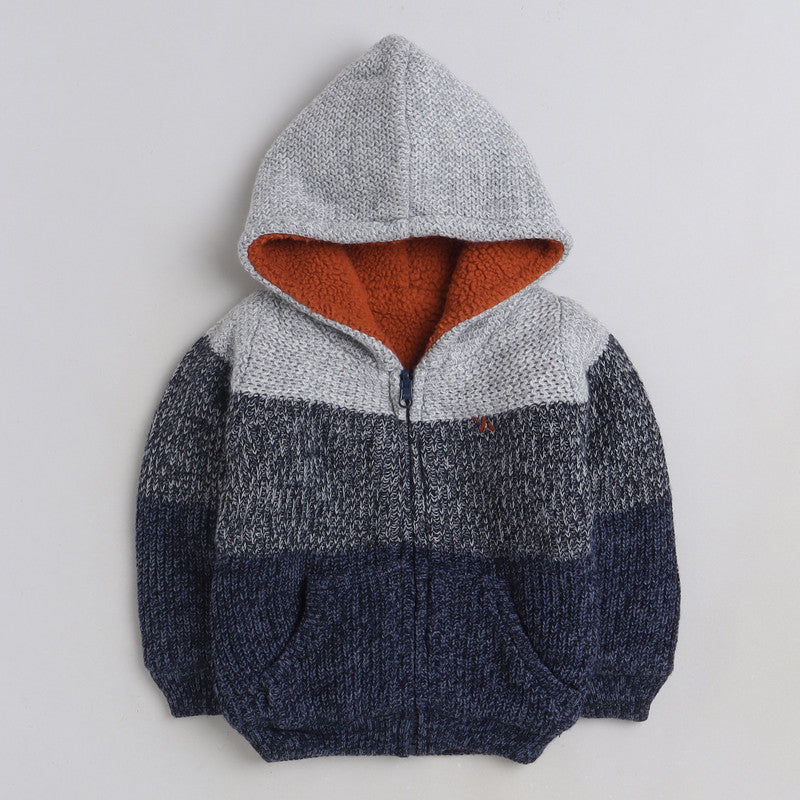 Boys  Cozy and Warm Woolen Hoodies Full Sleeve With inner Fleece