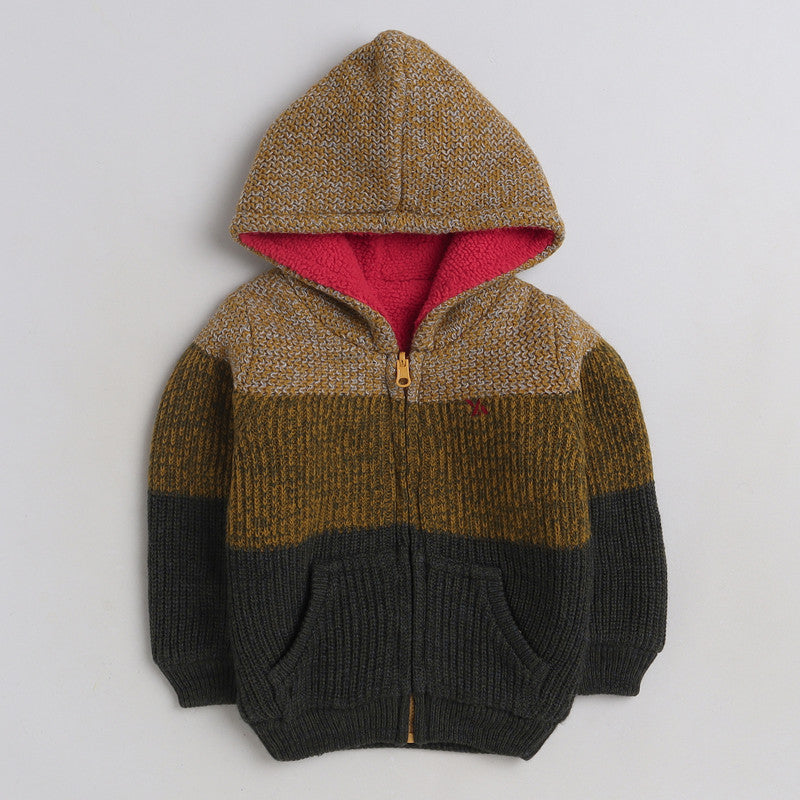 Boys  Cozy and Warm Woolen Hoodies Full Sleeve With inner Fleece