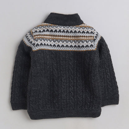 Cozy Woolen Warm Sweater Full Sleeve with Round Neck for Boys