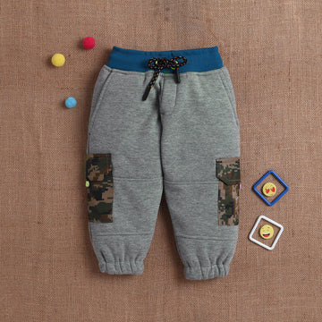 Kids Winter Jogger Pants with Cargo Pockets | Comfortable Full-Length Warm Bottom Wear for Boys & Girls