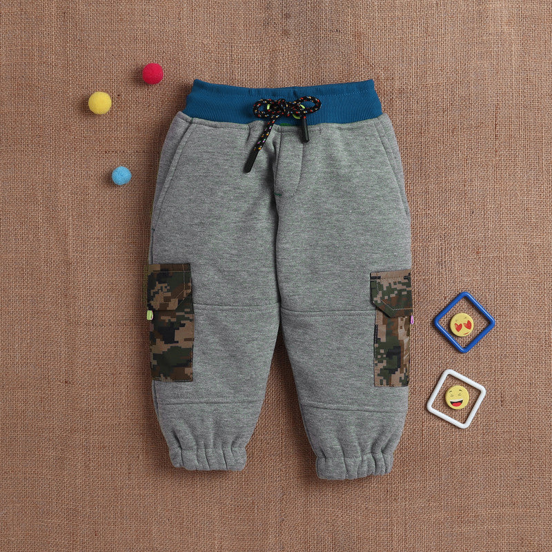 Kids Winter Jogger Pants with Cargo Pockets | Comfortable Full-Length Warm Bottom Wear for Boys & Girls