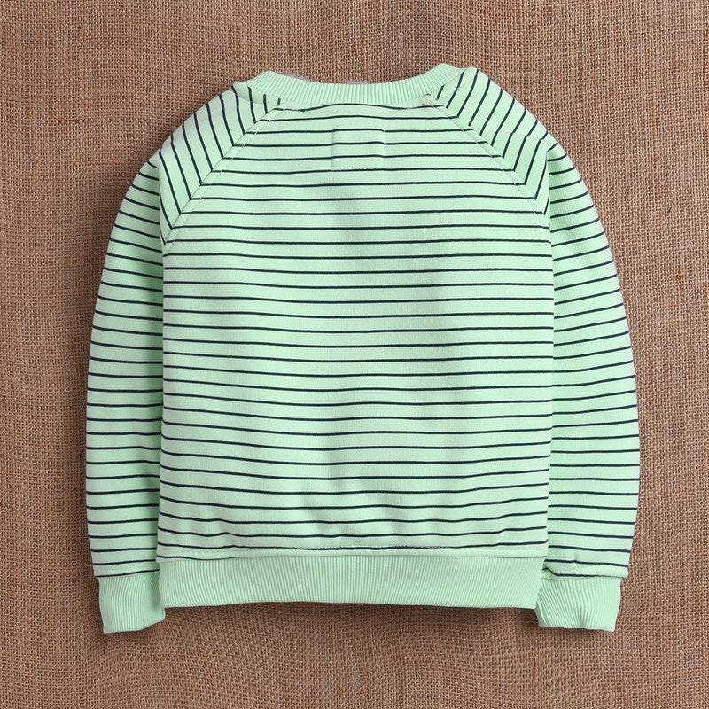 Yellow Apple- Adorable Kids Sweatshirt with Rainbow & Cloud Embroidery