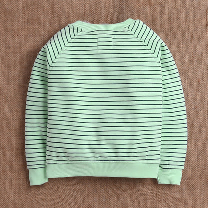 Yellow Apple- Adorable Kids Sweatshirt with Rainbow & Cloud Embroidery