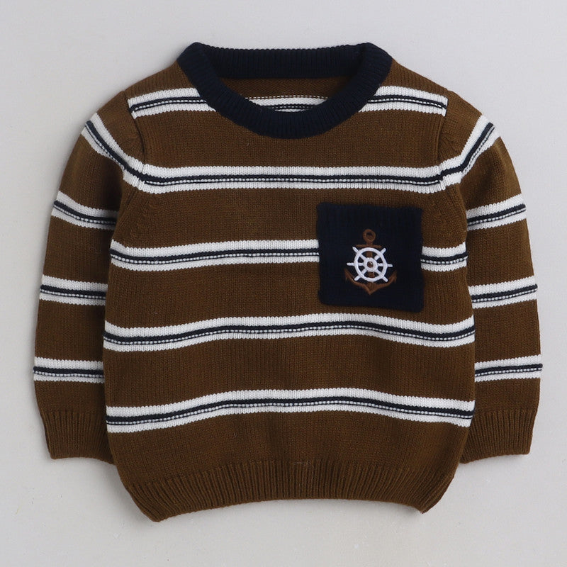 Kids Woolen Warm Sweater Full Sleeve with Round Neck for Boys