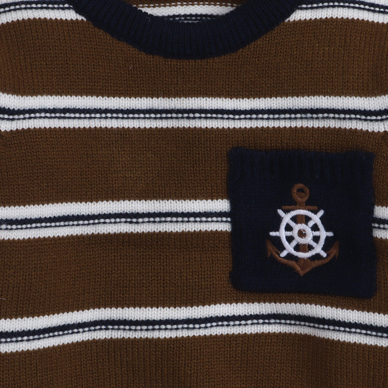 Kids Woolen Warm Sweater Full Sleeve with Round Neck for Boys