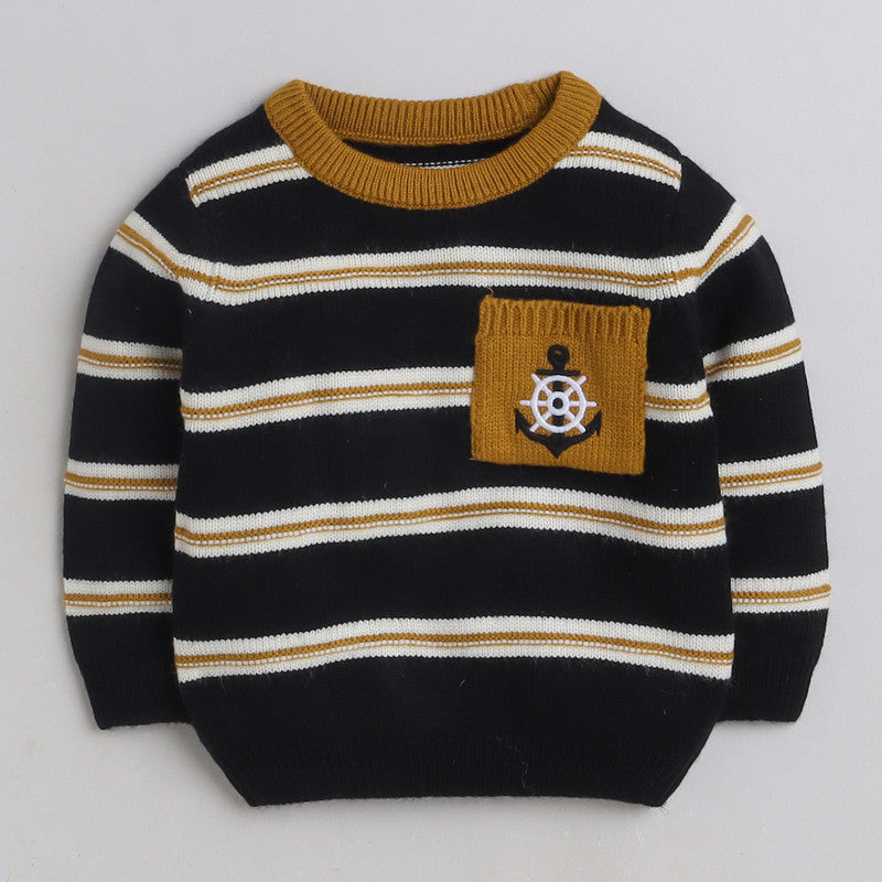Kids Woolen Warm Sweater Full Sleeve with Round Neck for Boys