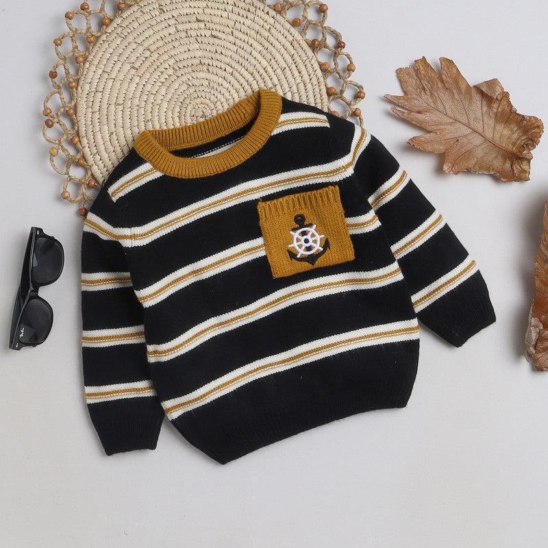 Kids Woolen Warm Sweater Full Sleeve with Round Neck for Boys