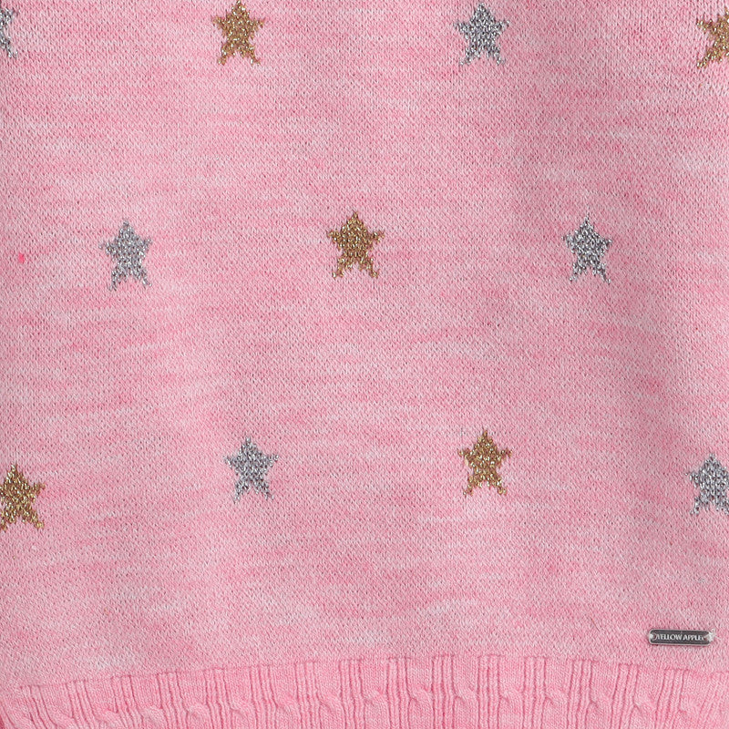 Beautiful Star Print  Woolen Warm Sweater Full Sleeve for Girls