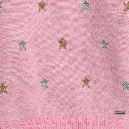 Beautiful Star Print  Woolen Warm Sweater Full Sleeve for Girls