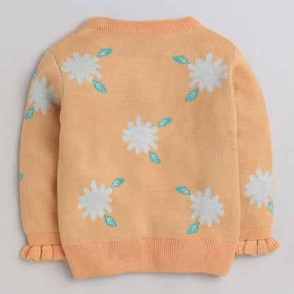 Beautiful Embroidered Woolen Warm Sweater Full Sleeve for Girls