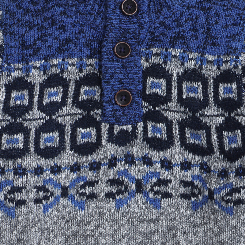Boys Woolen Warn Sweater Full Sleeve with Inner Fur Fleece
