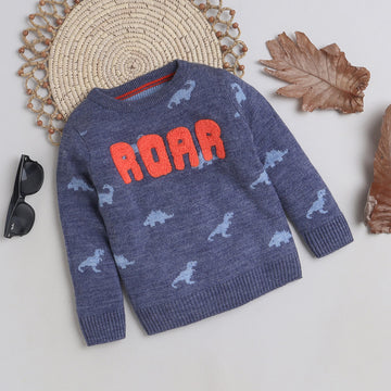 Boys Woolen Warm Sweater Full Sleeve with Round Neck