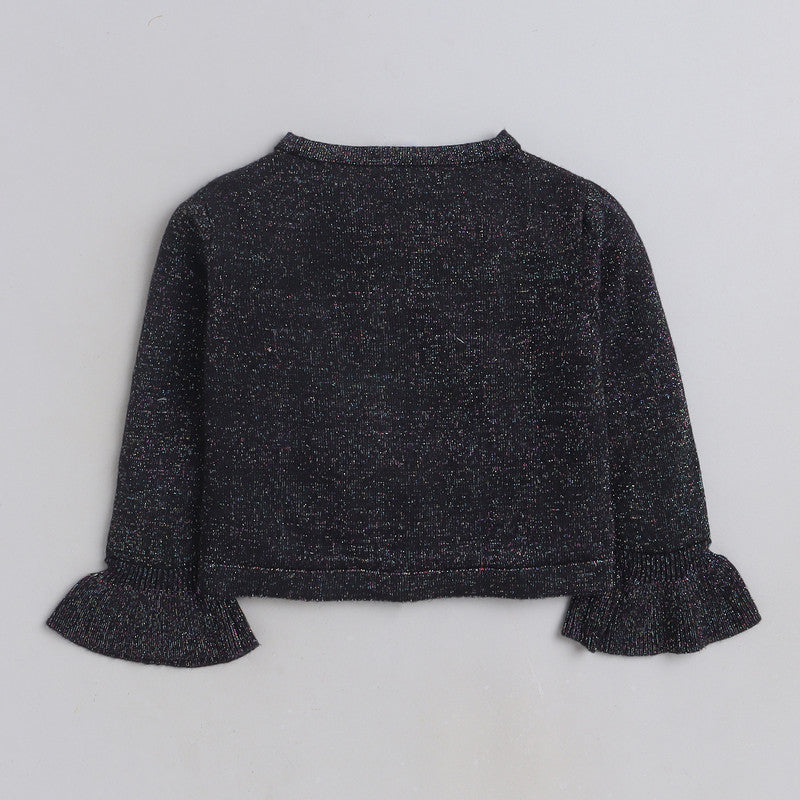 Stylish Girl Ruffle Front Sweater | Premium Winter Knitwear