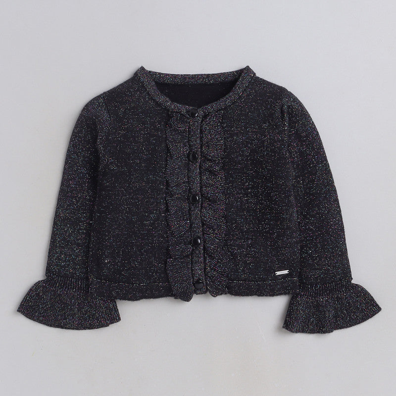 Stylish Girl Ruffle Front Sweater | Premium Winter Knitwear