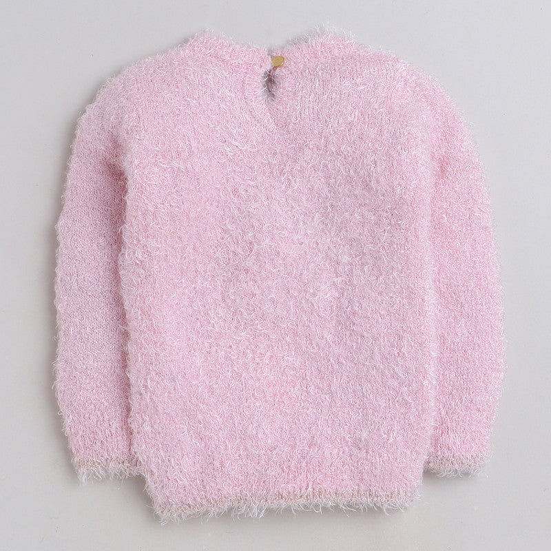 Beautiful Embellished Design Warm Sweater For Girls