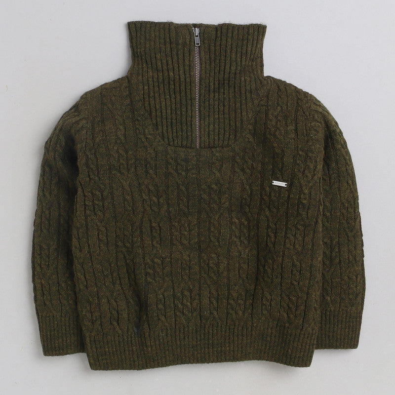 Cozy Woolen Warm Sweater Full Sleeve with Round Neck for Boys