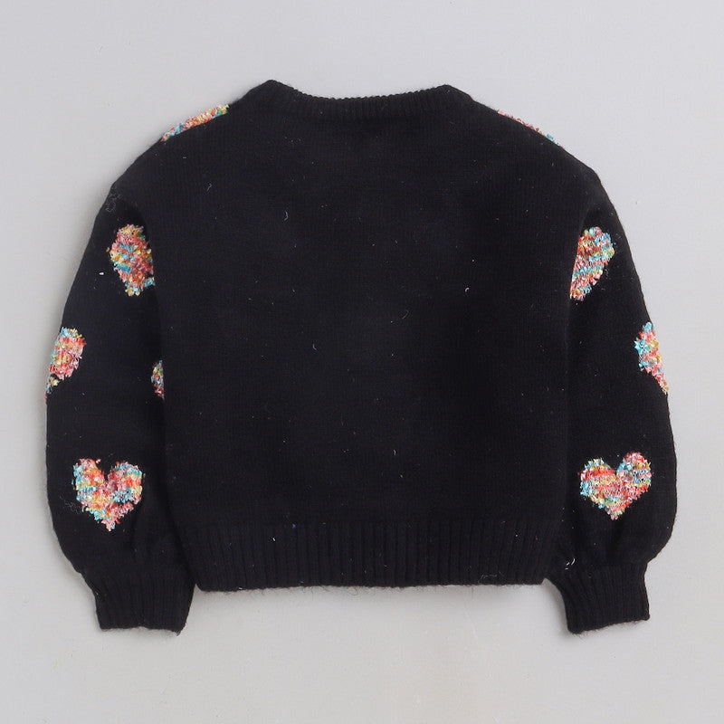 Beautiful Embroidered Woolen Warm Sweater Full Sleeve for Girls