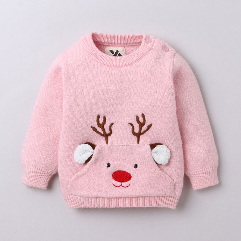 Baby Girls Winter Knitted Co-Ord Set with Cap | Premium Cotton Sweater & Knit Pants | Soft Warm Baby Clothing Outfit