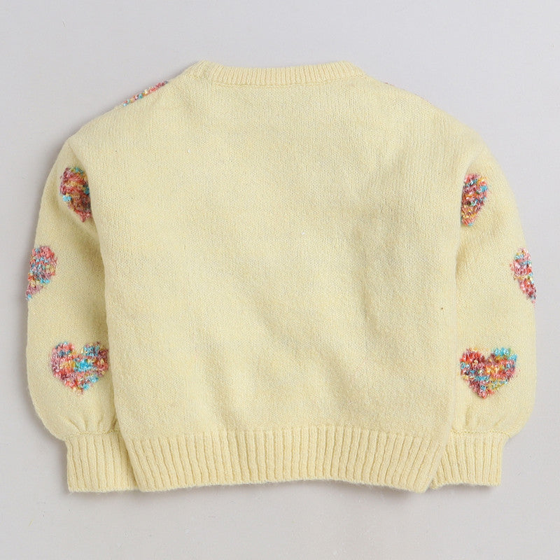 Beautiful Embroidered Woolen Warm Sweater Full Sleeve for Girls