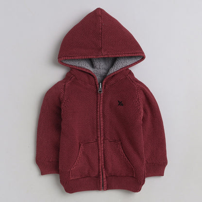 Boys  Cozy and Warm Woolen Hoodies Full Sleeve With inner Fleece